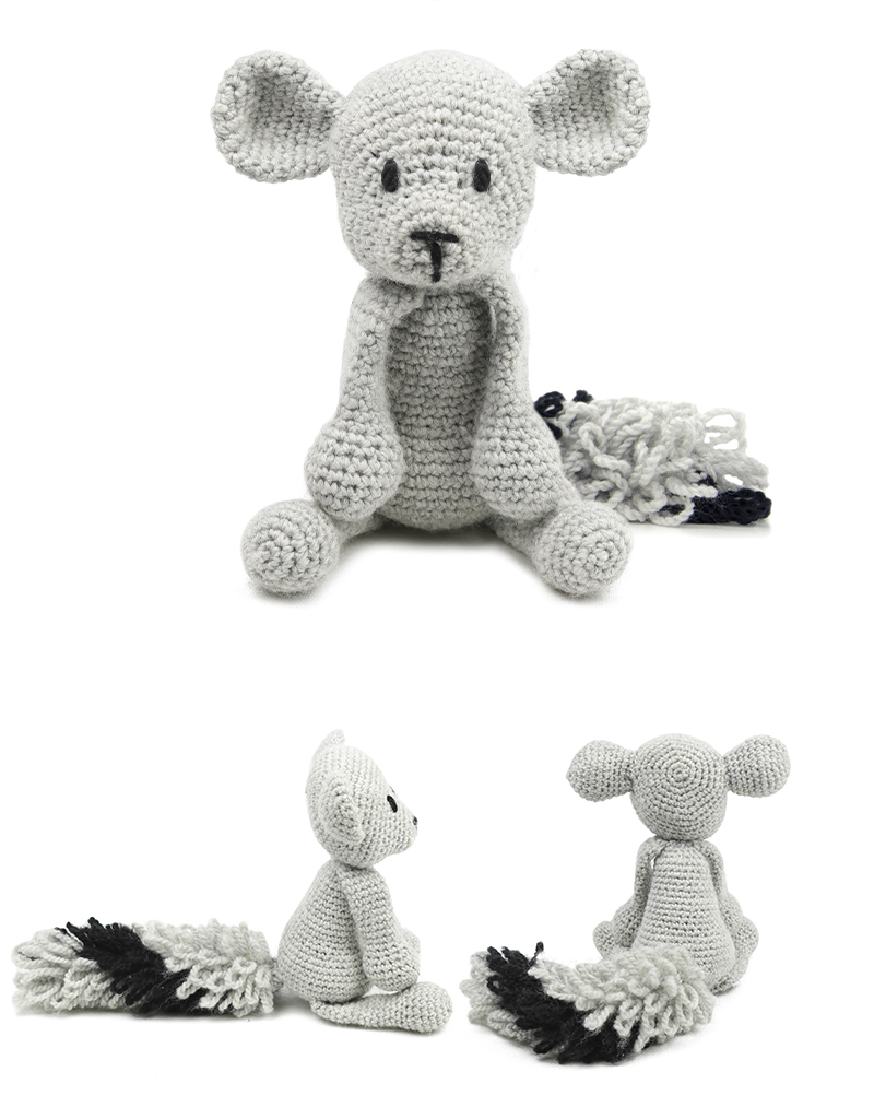 toft ed's animal jake the chinchilla amigurumi crochet